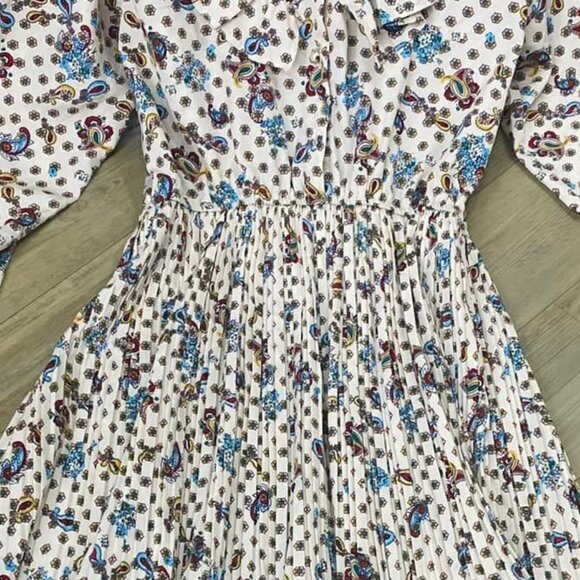 Long Sleeve Printed Maxi Dress with Round Neck - Picture 3 of 4